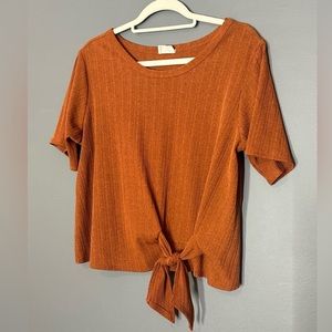 Rust colored sienna sky tie top